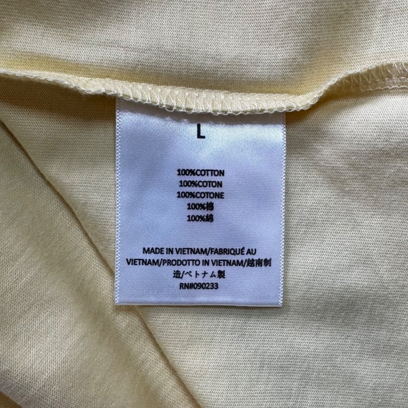 NWT Fear of God Essentials Long Sleeve Jersey Crewneck T-Shirt Yellow Men's Sz L - Picture 12 of 13